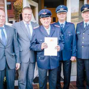 Werner Emke seit 75 Jahren in der Feuerwehr Lohne aktiv