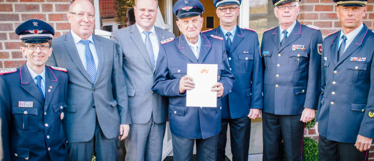 Werner Emke seit 75 Jahren in der Feuerwehr Lohne aktiv