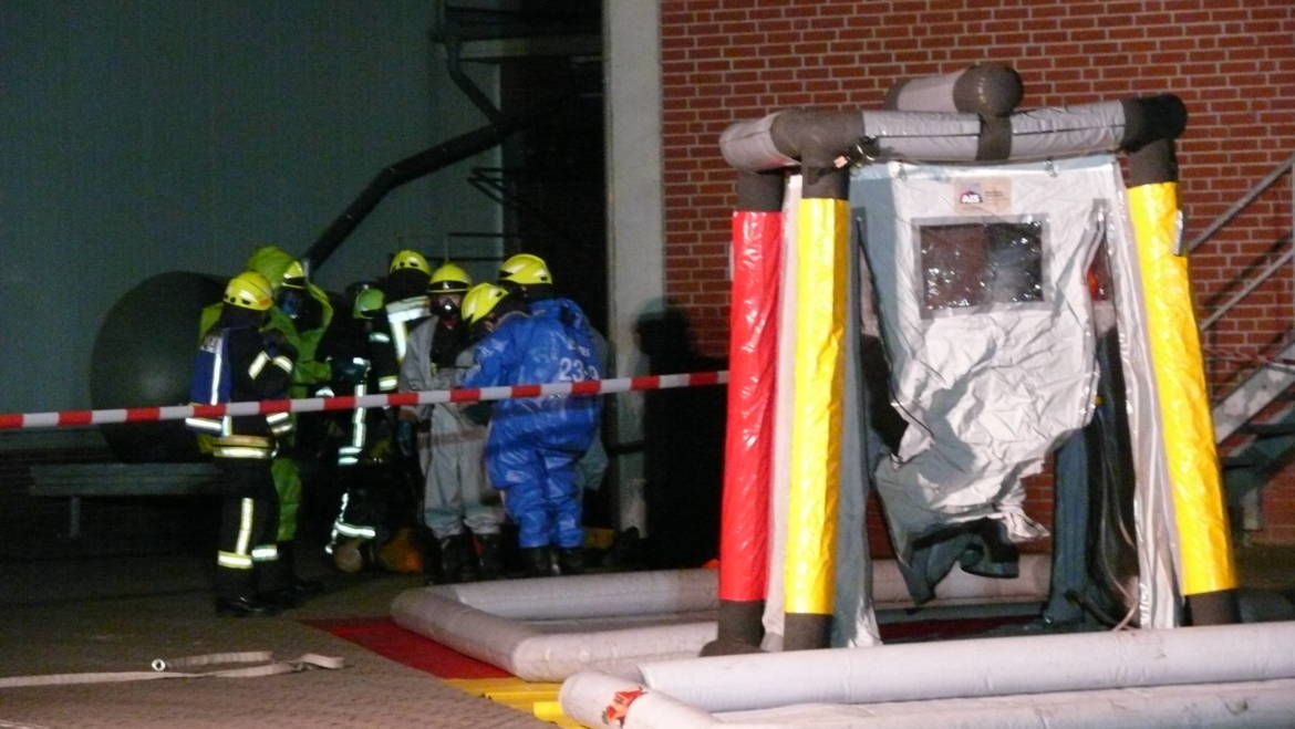 Feuerwehr probt den Ernstfall bei Schlachterei in Lohne