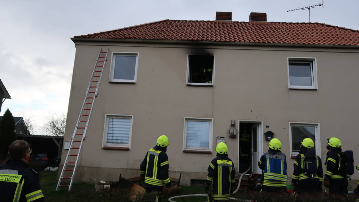 Zimmerbrand in städtischer Unterkunft