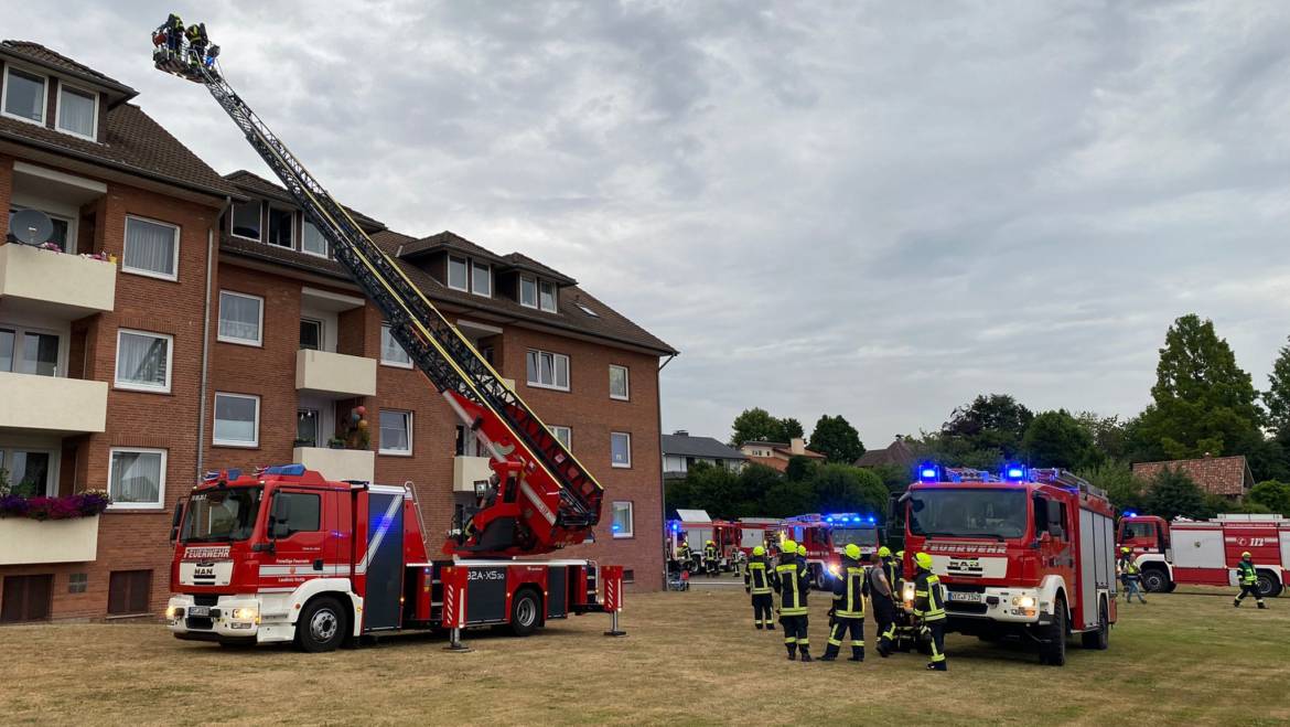 Küchenbrand im Dachgeschosswohnung