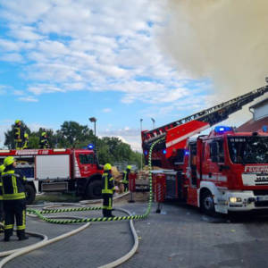 Großbrand einer Werkstatt