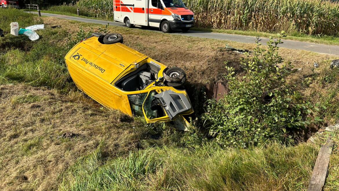 Zug erfasst Lieferwagen