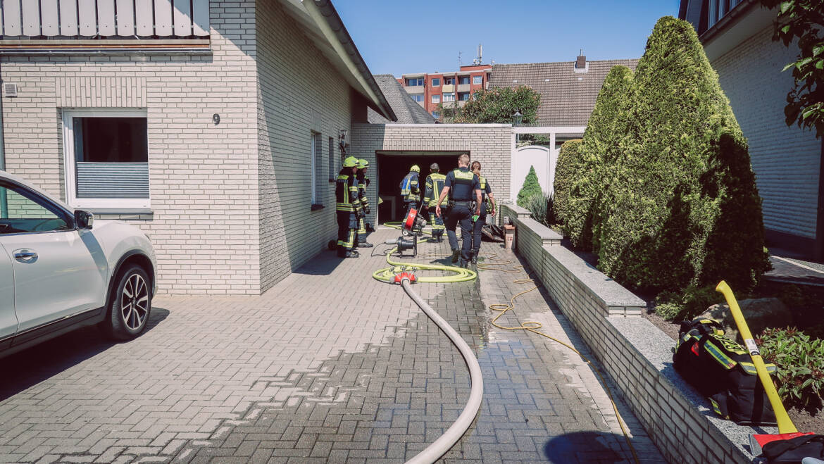 Küchenbrand in Garage
