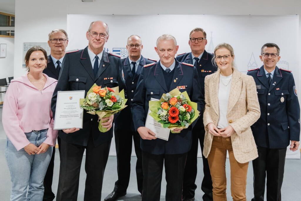 Zwei, die Verantwortung übernehmen: Peter Runnebohm und Günter Burwinkel führen die Feuerwehr Südlohne weiter.