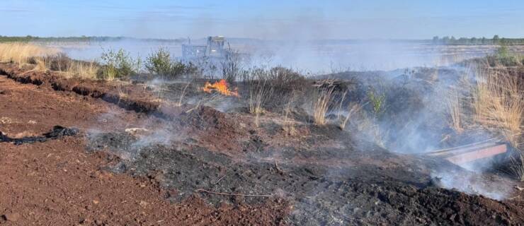 Nachbarschaftliche Löschhilfe bei Moorbrand