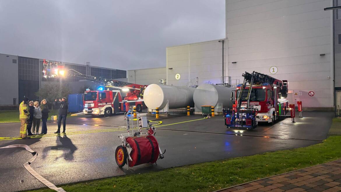 Brand mit Gefahrstoffen (Übung)